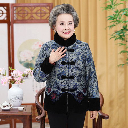 妈妈装冬装棉衣女中老年人奶奶保暖棉袄老人衣服加绒棉服外套新款