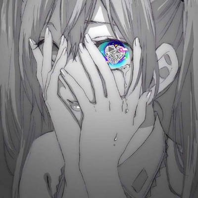 黑暗系丧女头动漫病娇二次元暗黑系女头