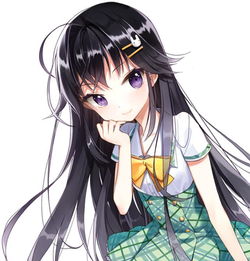 花季少女二次元动漫美图,飘逸长发少女,动感迷人真漂亮