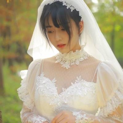婚纱女头像高清图片唯美清新穿婚纱头像女
