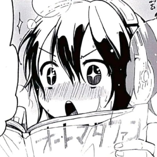 黑白漫画女生头像