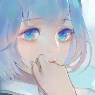 蓝色水系女生头像动漫