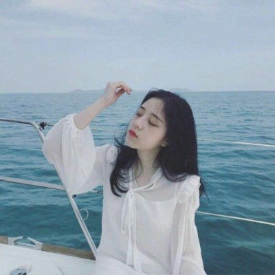 小清新蓝色系列女生头像