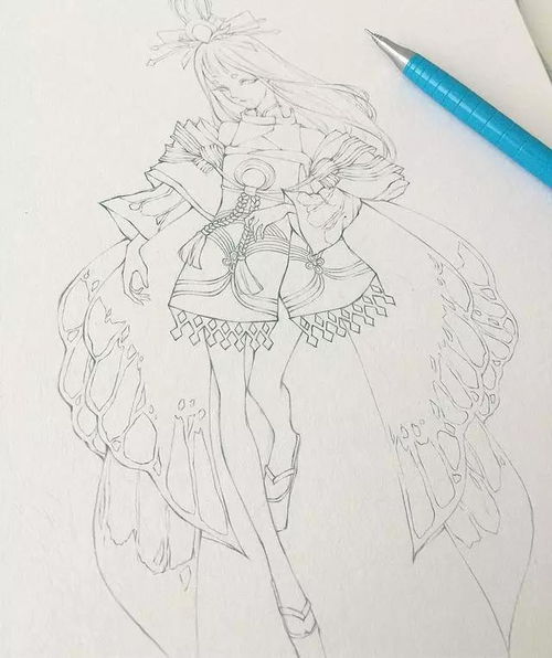 cg原画插画教程绝美仙气女生线稿临摹手绘
