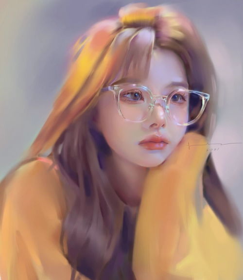 少女头像板绘懵懵懂懂的眼睛少女