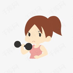 人物剪影素描卡通健身图片