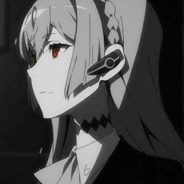 黑色丧女头像黑白丧二次元女生头像