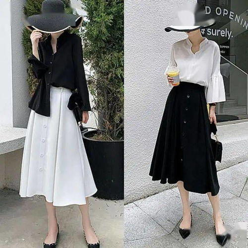 谁说黑白穿搭寡淡沉闷这样穿优雅知性,还很有女人味