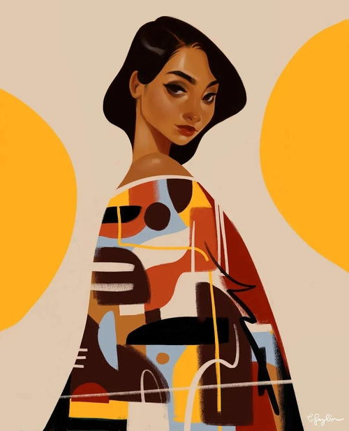 设计女性插画艺术作品海报