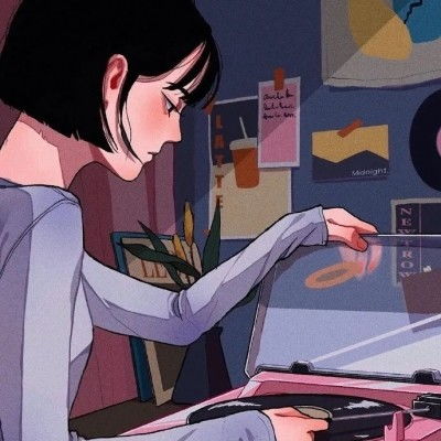 ins夏天手绘女生头像
