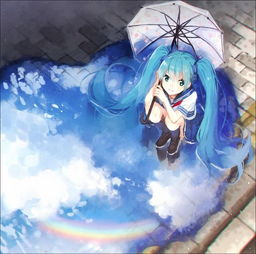 唯美梦幻下雨天的撑伞特辑二次元女生头像
