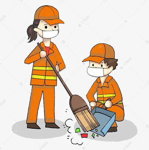 工作场景职业身份卡通插画清洁工保洁员素材图片免费下载千库网