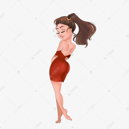 原创全身手绘性感的女孩png格式素材图片免费下载高清psd千库网图片编号11083654