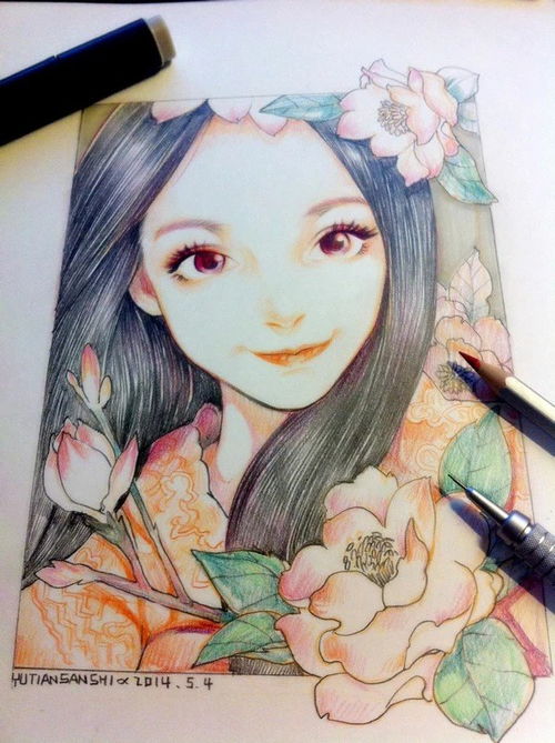怎么一个美字了得,如此细腻好看的女生手绘插画图片,怎么看怎么喜欢