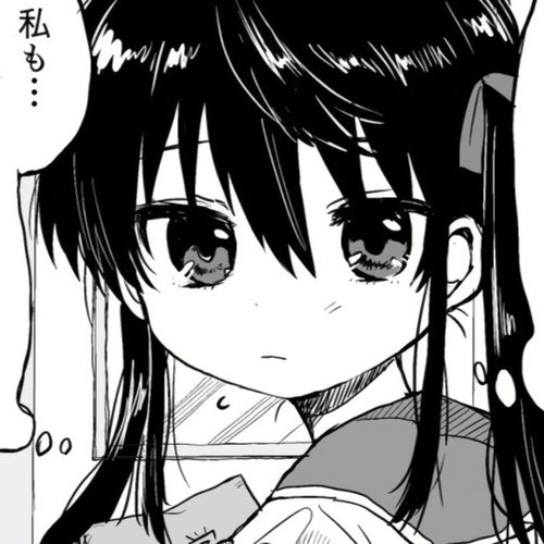 可爱黑白漫画女头
