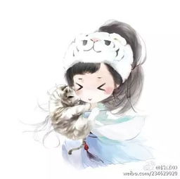 一组40张软萌可爱手绘古风q版插画,抱走做头像吧