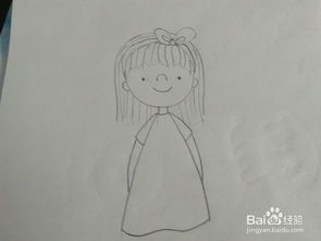 手绘女孩简笔画