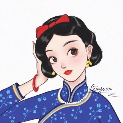 手绘头像女可爱迪士尼公主