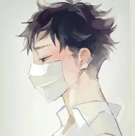 头像女生口罩卡通图片情头