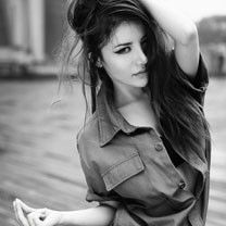 黑白头像欧美女生这样的大图