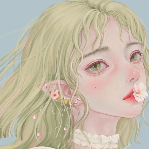 小清新插画女头纵使错过了日落不是还有满天星在等你嘛