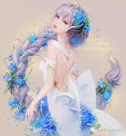 这位小姐姐的作品充满梦幻般的马卡龙色彩,画风柔和,仙气逼人