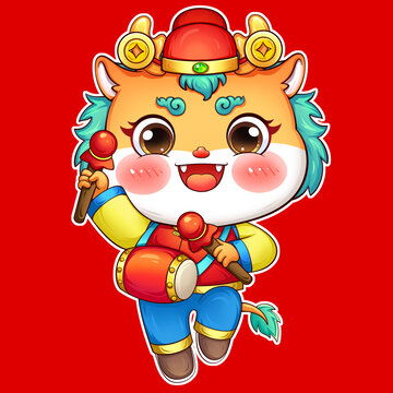 2024龙年本命年卫衣图案设计模板下载设计素材素材下的动漫卡通设计模板