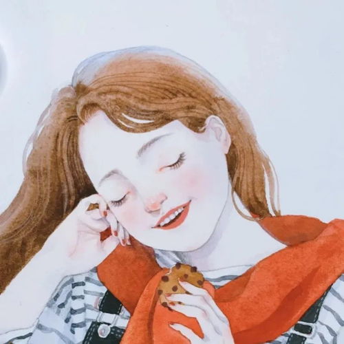 插画女生头像