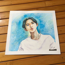 手绘水彩头像