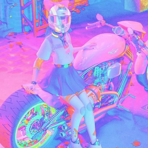 女生机车头像所有的美好要从遇见你那天开始