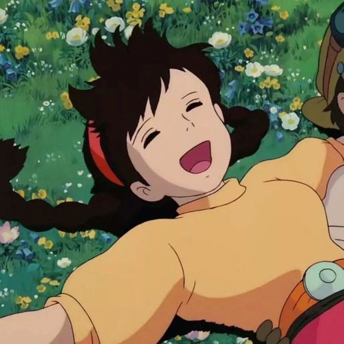 女生和蓝猫的头像动画片