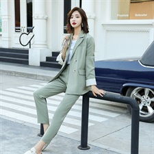 时尚小西装职业两件套显瘦韩版时尚休闲西服套装女装2021新款洋气