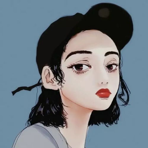 彩绘插画女生头像图片christy
