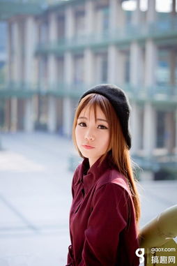 可爱女生秋冬的气息