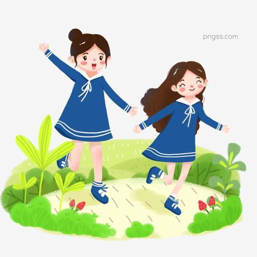卡通春游田野踏春图片大小2000x2000px图片尺寸1.52mb来自png搜索网pngss.com免费免扣png素材下载春游大自然郊外卡通手绘绿色系踏春小女孩小清新小学生春游校服阳春三月野外郊游