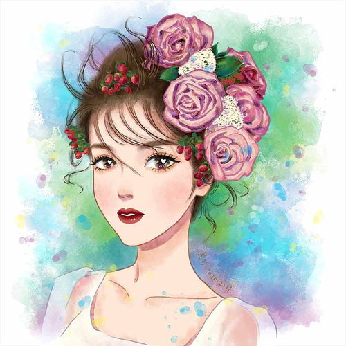 手绘婚礼插画少女头像步骤图
