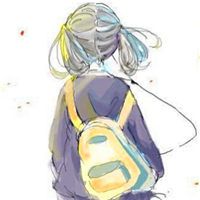 卡通背影头像女,清新卡通女生背影微信头像图片