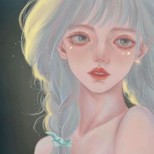 小清新插画女头纵使错过了日落不是还有满天星在等你嘛
