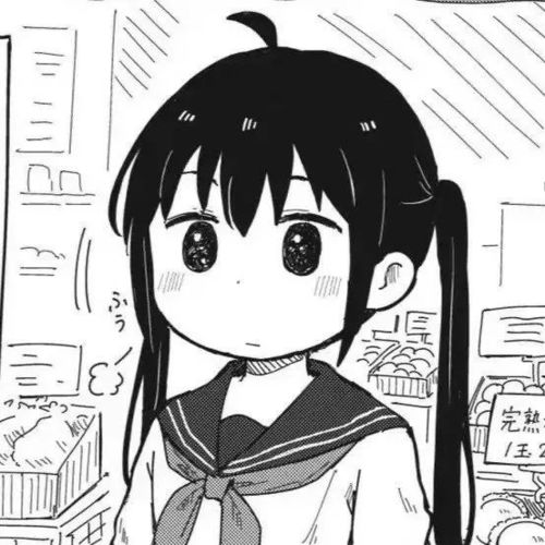 黑白漫画女生头像