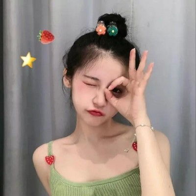 ins绿色女生头像