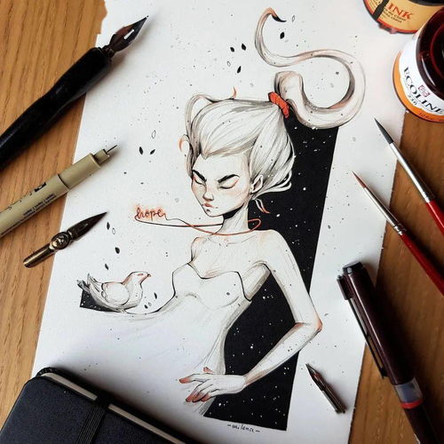 暗黑风女生插画有喜欢这个味道的吗