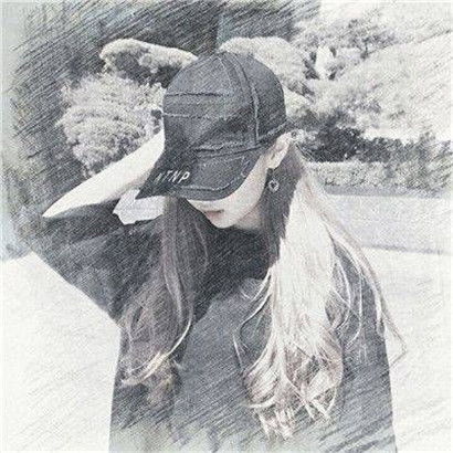 女生小清新手绘头像,安静甜美的女生写真