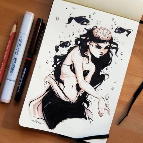 暗黑风女生插画有喜欢这个味道的吗