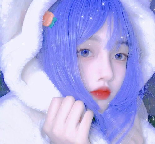 ins蓝色系闪闪发亮闺蜜头像