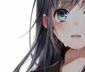求动漫女生头像侧脸眼角带泪的