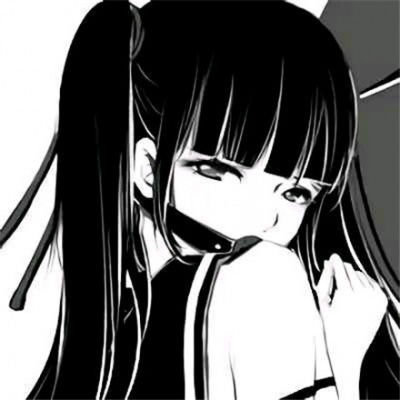 黑暗系动漫头像黑暗系列少女丧图片