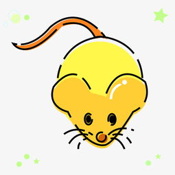 黄色的小老鼠手绘插画图片素材其他格式下载动漫人物大全