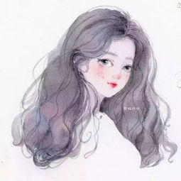 超清新唯美的水彩人物插画