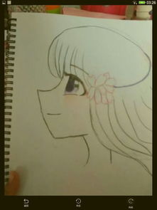 求英气马尾女生的侧脸草稿或者线稿,谢谢啦