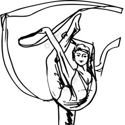 女子艺术体操艺术舞者矢量插画草图矢量图免费下载eps格式编号15158293千图网